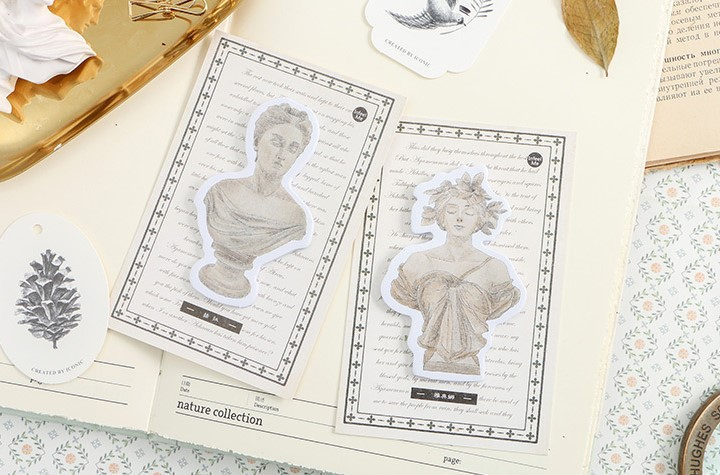 Sculpture Memo Pad Collection | Plaster Cast Memo Notepad | Statue Sticky Notes Pack | Plaster Figure Sticky Notes | Plaster Model Memo Note