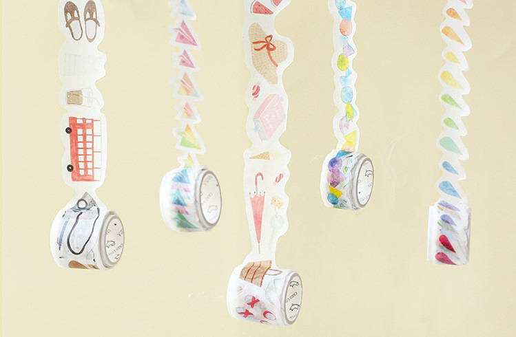 Special Shaped Washi Tape Collection | 3D Masking Tapes Set | 3-D Washi Tape Set | Cut Shape Masking Tape | Washi Masking Tape Pieces