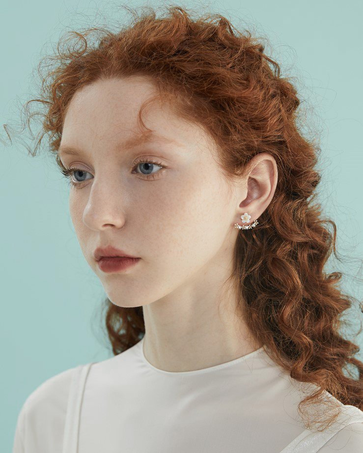 Daisy Earrings | Handmade Earrings | White Flower Earrings Jacket | Simple Drop Earrings | Flower Stud Earrings Floral | Flower Ear Climber