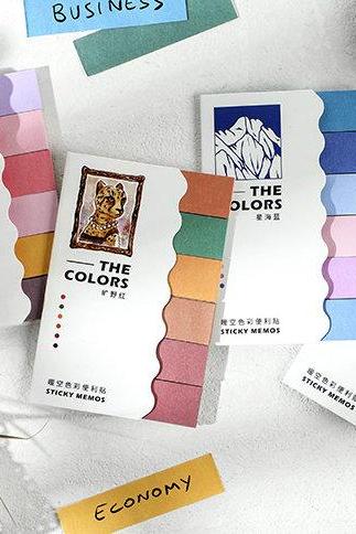 Multi-color Flag Sticky Notes Collection | 4 Colorful Flag Memo Notes | Flag Sticky Notes Pastel Colors | Multicolor Notepad Memo Set