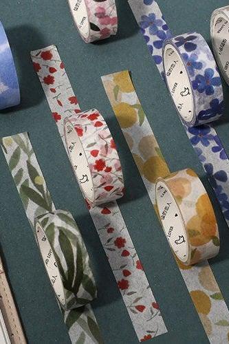 Garden Plant Washi Tape Collection | Masking Washi Tape | Masking Tapes Pack | Washi Tape Colors | Washi Tape Japan MT | Fruits Masking Tape