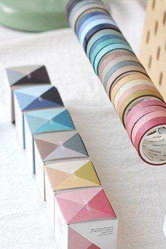 Palette Washi Tapes Pack of 4 | Masking Washi Tape Set | Colors Masking Tapes | Simple Washi Tape Japan MT | Deep Masking Tape Dark