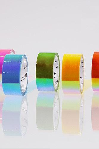 Hologram Masking Tape Set | Rainbow Masking Tape | Shiny Masking Tape Sparkling Tape Glossy | Washi Masking Tape MT Design Stylish Tapes
