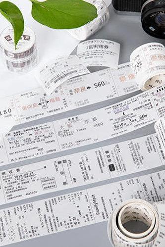 Japan JR Train Ticket Tapes Set XL 40mm | FamilyMart Masking Tape | Invoice Washi Tapes Set | Material Masking Tapes | Washi MT Japan