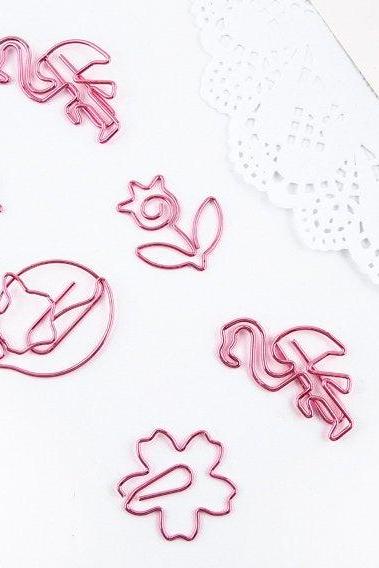 Creative Boxed Paper Clip | Little Prince Planet Paperclip | Flamingo Paper Clip | Japan Paper Clip | Unique Paper Clip| Shape Bookmark clip