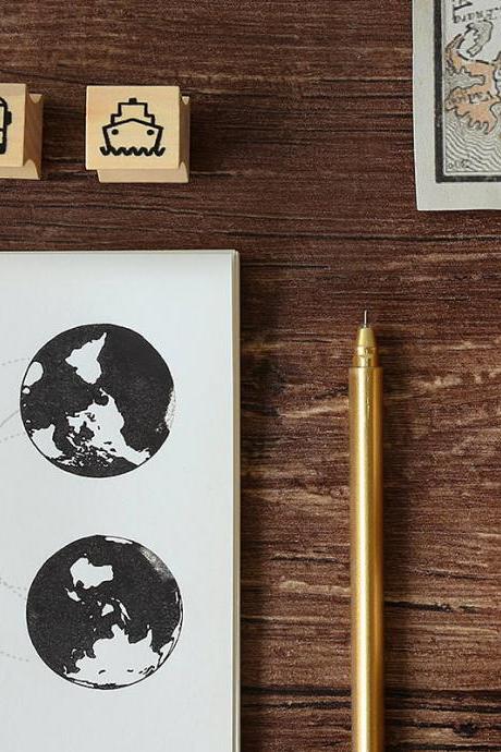 Wooden Stamp Vintage Looking | Rubber Postage stamp chop | Wood Rubber Seal | Scrapbook stamp | Notebook Stamp | Travel Stamp |Stylish stamp