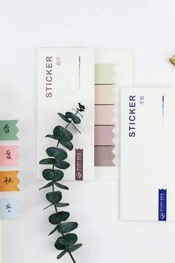 Multi-color Flag Sticky Notes Collection | 8 Colorful Flag Memo Notes | Flag Sticky Notes Pastel Colors | Multicolor Notepad Memo Set