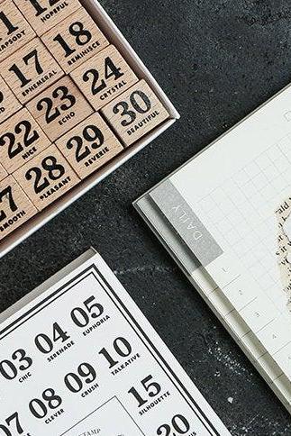 Time Digital English Number Stamp Collection | Symbol Stamp Rubber Seal | Wood Stamp Wooden | Magic Stamp Alphabet Stamp Letter Stamp Paint