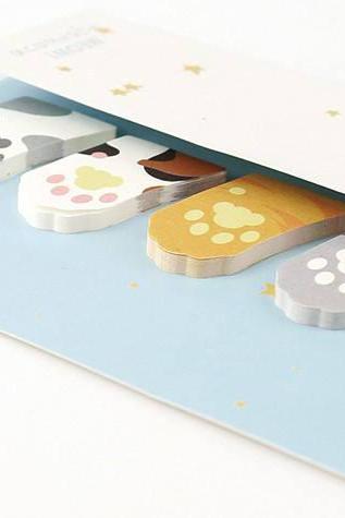 Cat Paws Sticky Notes Collection | Kitty Memo Notes | Cat Claws Sticky Notes | Cat Hands Memo Pad | Cute Kitten Notepad | Pussy Cat Stickies