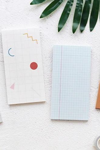 Geometric Shape Memo Pad Collection | Grid Memo Notepad | Lined Sticky Notes Pack | Ruled Sticky Notes | 3D Memo Note / Modern Memo Design