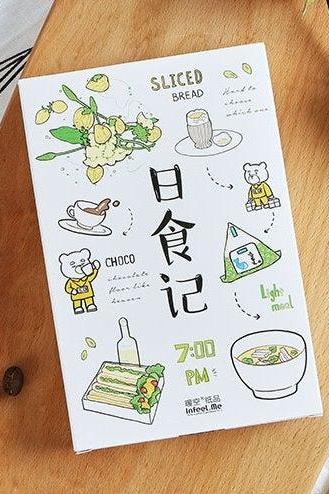Cartoon Gourmet Postcard Collection (30pc) | Food Post Cards Set | Hand Drawing Greeting Card | Foodie Post Card | Japanese Design Card Memo