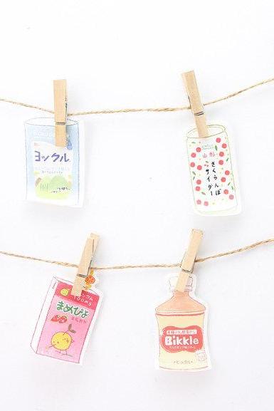 Drinks Shaped Sticky Notes | Japan Drink Cans Notes | Hand Drawing Notes | Thank You Memo Pad | Small Sticky Memo Notes Japanese Drinks