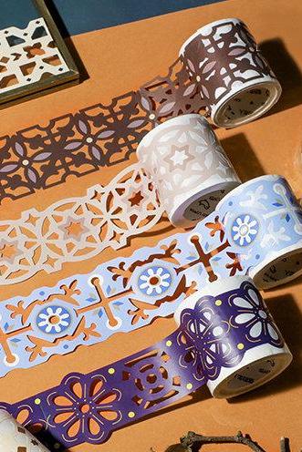North African Style Washi Tape Set | Gift Wrapping Washi Masking Tape | Synthetic Paper Washi Tapes Set | Valentine Washi Tapes Set |