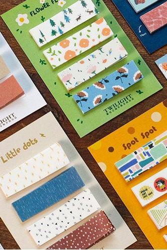 Combination Sticky Notes Set | Spot Stripe Memo Notes | Fruit Flower Sticky Notes Pack | Japan Memo Note Pad | Cutie Sticky Memo Norway