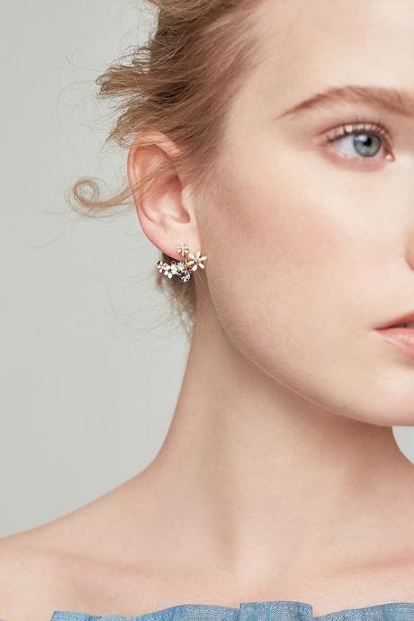 Bouquet Earrings | Handmade Earrings | Simple Stud Earrings | Simple Dangle Earrings | Colorful Flower Earrings Jackets Floral Earrings Set