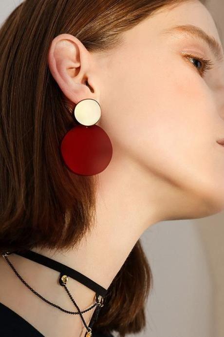 Rose Gold Petal Stud Earrings | Abstract Art Earrings | Modern Design Earrings | Modernism Earrings | Minimalist Stud Earrings Jackets