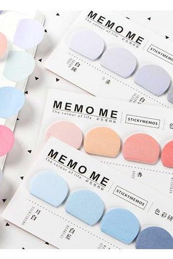 Little Dots Sticky Notes Colors Collection | Colorful Petal Memo Notes | Dot Sticky Notes Pastel Color | Multi-color Notepad Memo Set