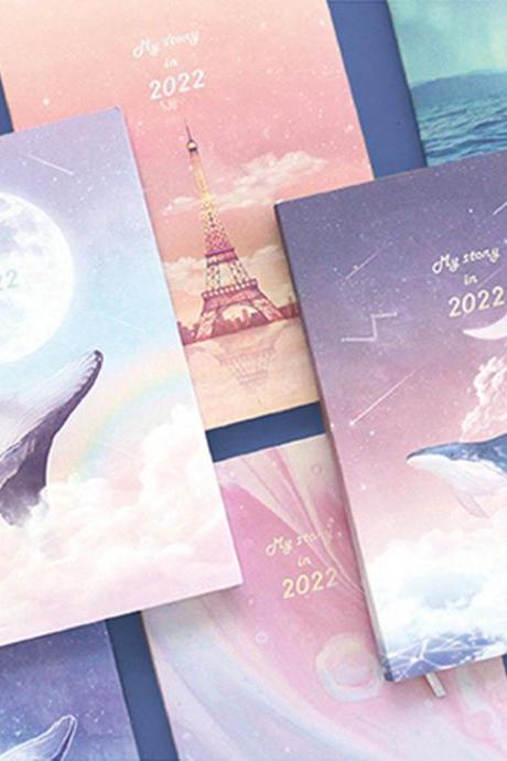 2022 My Story A5 Whale Planner - Weekly &amp;amp; Monthly - 8 Color | 2022 Weekly Planner 2022 Diary Monthly Planner Bookmark | Girl Agenda
