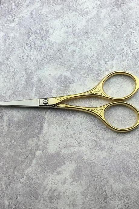 Vintage Elegant Embossing Gold Scissors | Ornate scissors | Victorian gold scissors | Victoria style scissors | Vintage paper craft scissors