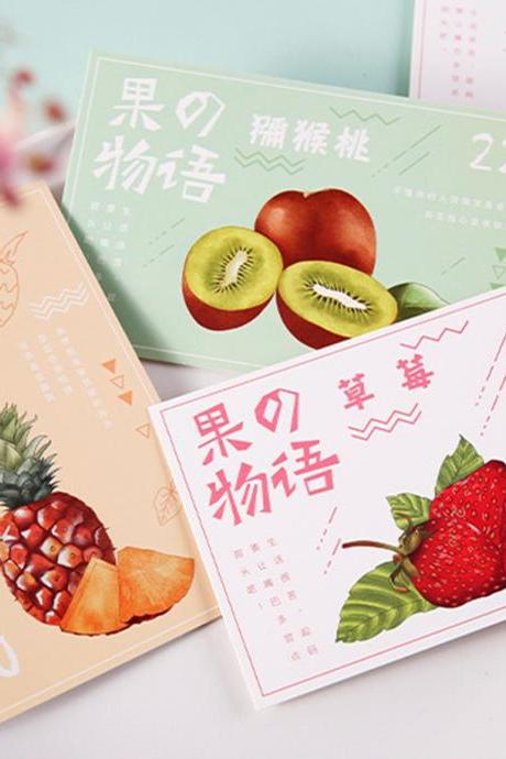 Fruit Party Postcard Collection (30pc) | Realistic Fruit Post Cards Set | Hand Drawing Greeting Card | Fruit Postcard | Wild Fruit Card Memo