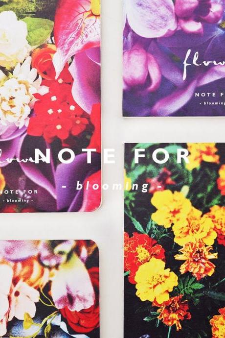 Blossom Notebook Collection | Colorful Floral Pattern Notebook | Blooming Flowers Planner | Designer Sketchbook | Artist Travel Notebook