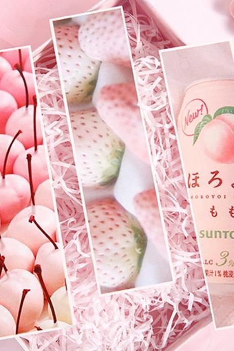 Sweet Pink Girl Bookmarks Box Set 30pc | Pink Life Bookmarks | Pink Fruit Bookmark | Draw Bookmark Paint | Pink Cherry Bookmark Love Season