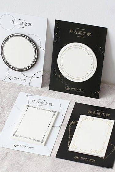 Gold & Black Frame Sticky Notes Set | Star Sign Memo Notes | Zodiac Signs Sticky Notes Pack | Cosmo Divination Notepad | Mythology Memo Pad