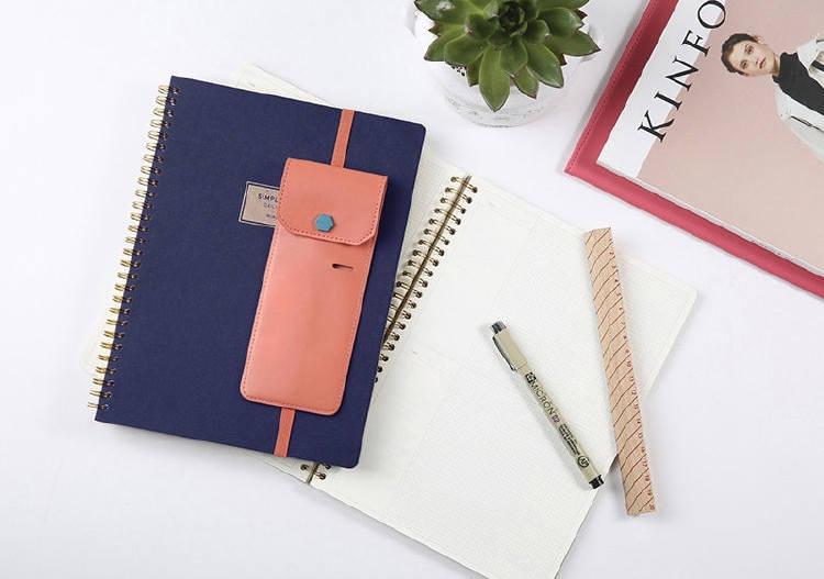 Notebook Pencil Case With Elastic Band - 6 Colors | Book Pencil Bag ...