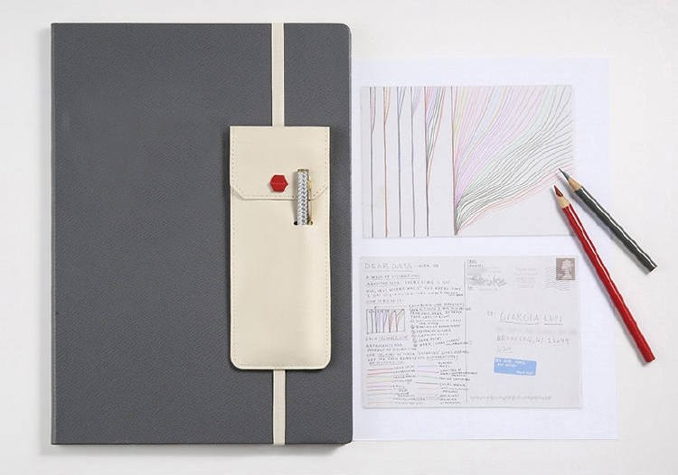 Notebook Pencil Case With Elastic Band 6 Colors Book Pencil Bag