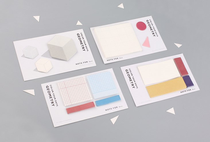 Geometry Sticky Notes Collection | Geometric Shape Memo Stickies Design ...