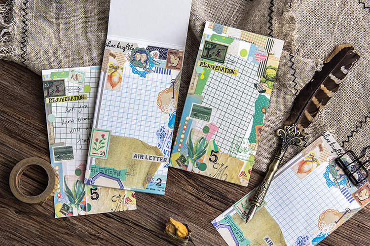 Vintage Collage Color Memo Pad Collection | Colorful Memo Notepad ...